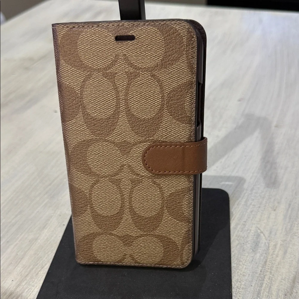 Coach Tan and Brown Signature I XR/XS Phone Case